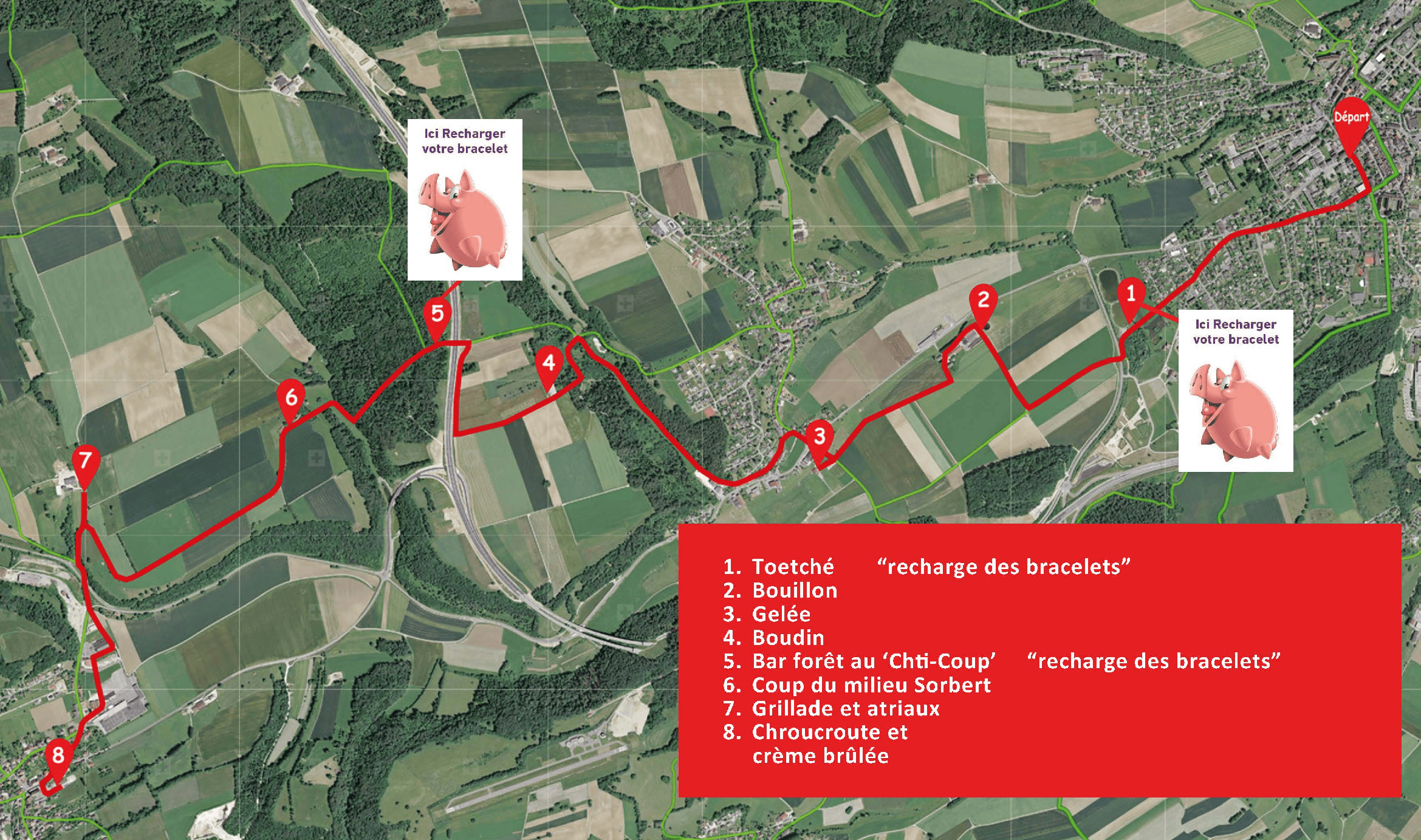 Parcours de la Virée Gourmande